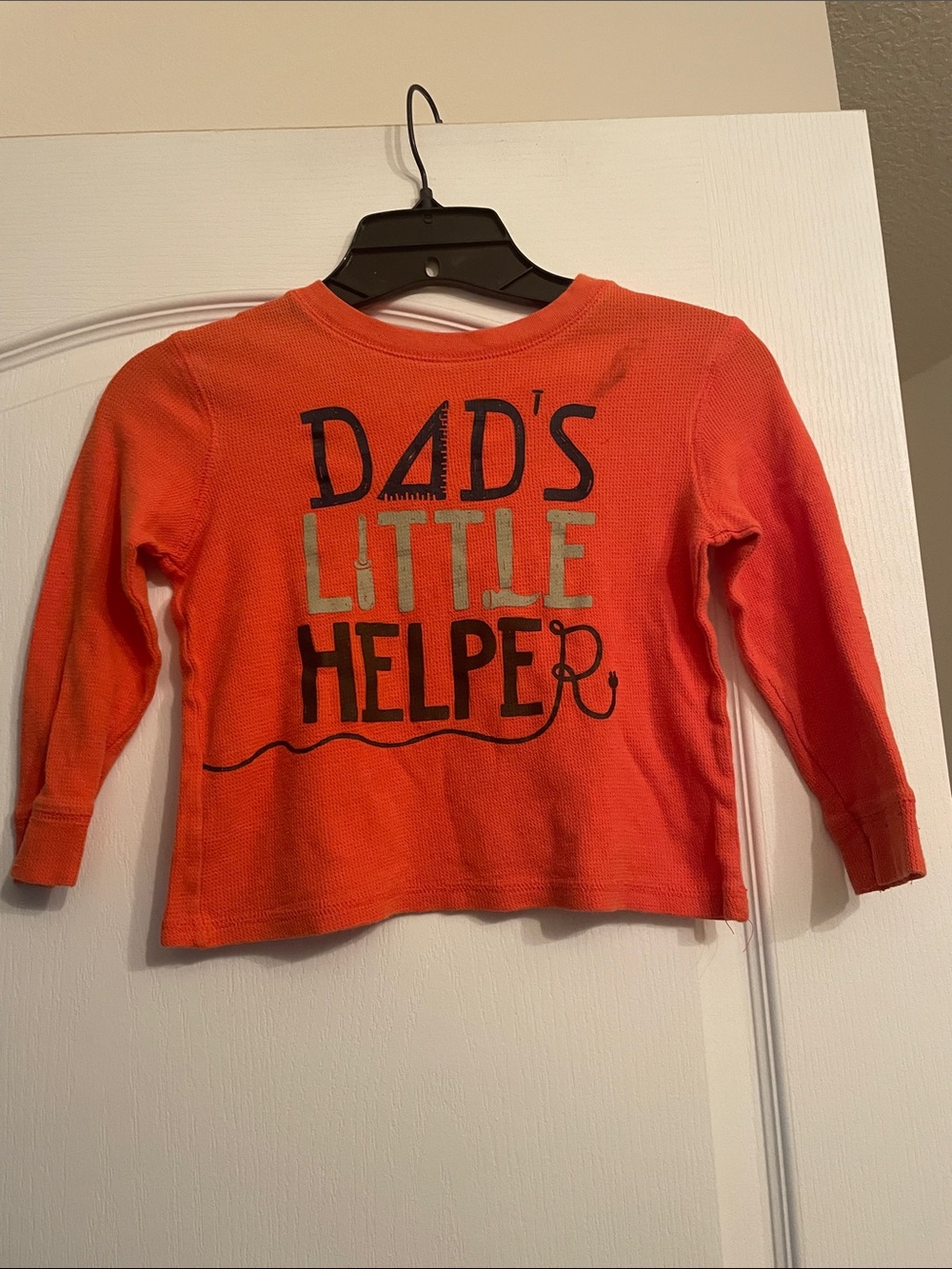 Circo Orange Long-Sleeve 'Dad's Little Helper' Graphic Tee